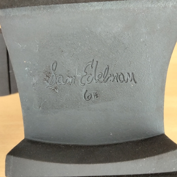 NWT Sam Edelman Linds Zip Genuine Leather Boots in Bordeaux (Metallic Red)Sz.6.5 - Picture 13 of 14